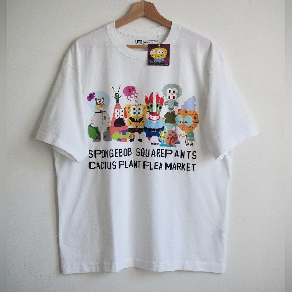 Spongebob squarepants cactus plant flea market oversized Uniqlo T shirt